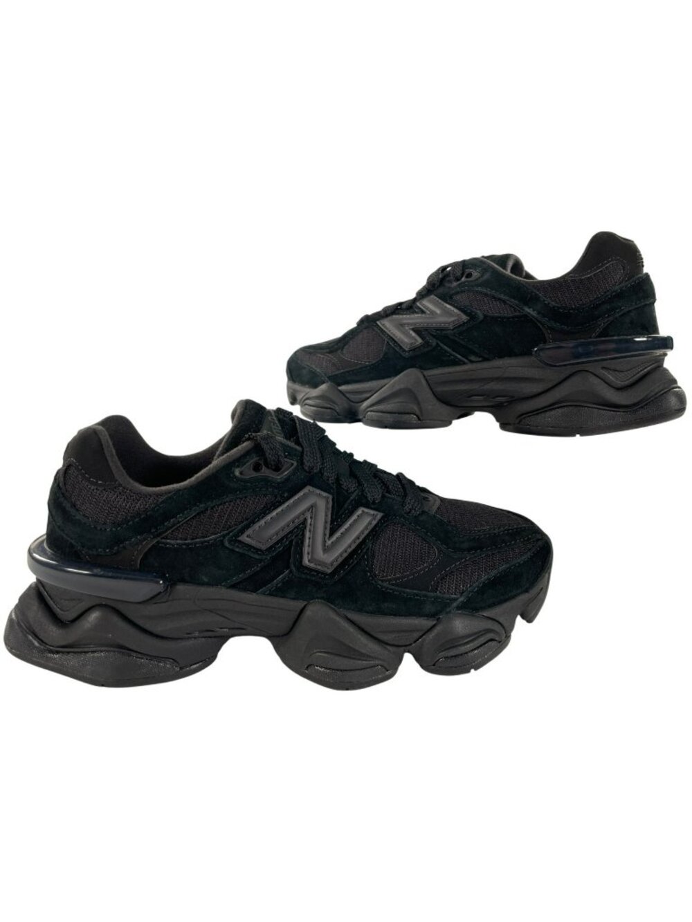 New Balance 9060 Black Grey Shoes Lifestyle Sneakers Suede U9060BPM Wmn's Sz 5.5